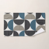 Mid-Century Modern Blue Grey Gunmetal Towel Bad Handdoek (Handdoek)