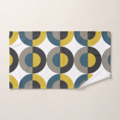 Mid-Century Modern Blue yellow Gunmetal Bad Handdoek (Handdoek)