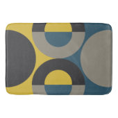 Mid-Century Modern Blue yellow Gunmetal Badmat (Voorkant)