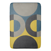 Mid-Century Modern Blue yellow Gunmetal Badmat (Voorkant Verticaal)