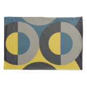 Mid-Century Modern Blue yellow Gunmetal Kussensloop (Achterkant)
