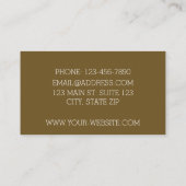 Mid Century Modern Boomerangs Oranje Visitekaartje (Achterkant)