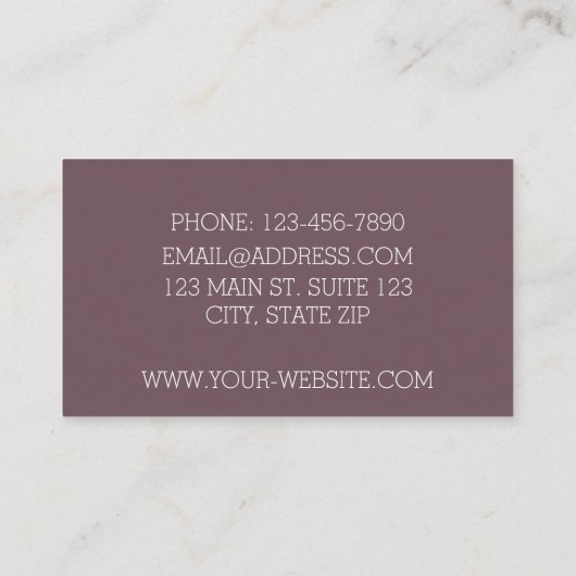 Mid Century Modern Boomerangs Roze Visitekaartje (Achterkant)