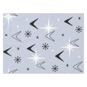 Mid Century Modern Boomerangs Silver Blue Tafelkleed (Voorkant (Horizontaal))