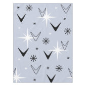 Mid Century Modern Boomerangs Silver Blue Tafelkleed (Voorkant)