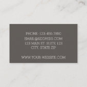 Mid Century Modern Boomerangs Taupe Visitekaartje (Achterkant)