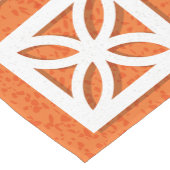 Mid Century Modern Breeze Block Sinaasappel Runner Korte Tafelloper (Hoek)