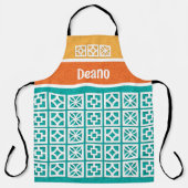 Mid-Century Modern Breeze Blokkeert Aangepast Scho Schort (Voorkant)