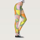 Mid Century Modern Bright, kleurrijk, vers geometr Leggings (Rechts)