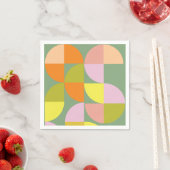 Mid Century Modern Bright, kleurrijk, vers geometr Servet (Insitu)