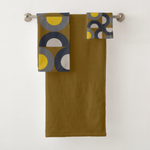 Mid-Century Modern Bronze Mustard Thunder Bad Handdoek