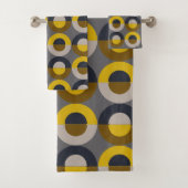 Mid-Century Modern Bronze Mustard Thunder Bad Handdoek (Insitu)