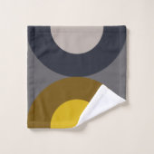 Mid-Century Modern Bronze Mustard Thunder Bad Handdoek (Wasdoekje)