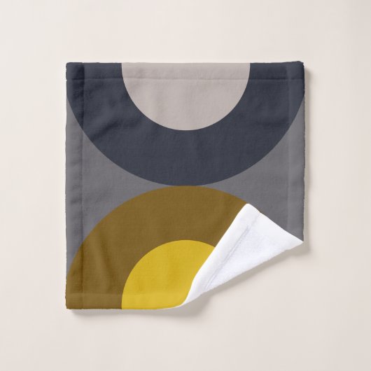 Mid-Century Modern Bronze Mustard Thunder Bad Handdoek (Wasdoekje)