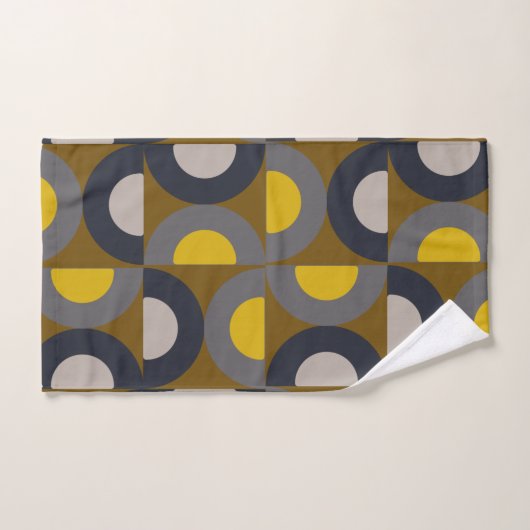 Mid-Century Modern Bronze Mustard Thunder Bad Handdoek (Handdoek)