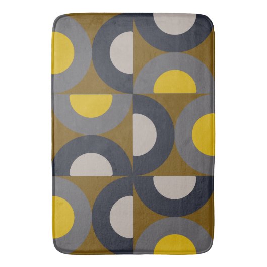 Mid-Century Modern Bronze Mustard Thunder Badmat (Voorkant Verticaal)