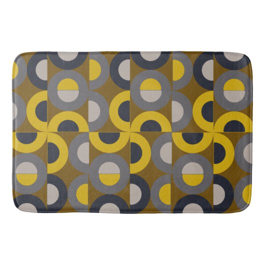 Mid-Century Modern Bronze Mustard Thunder Badmat (Voorkant)