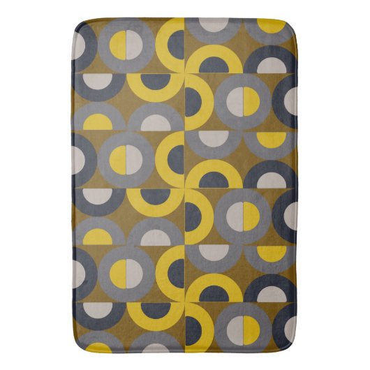 Mid-Century Modern Bronze Mustard Thunder Badmat (Voorkant Verticaal)