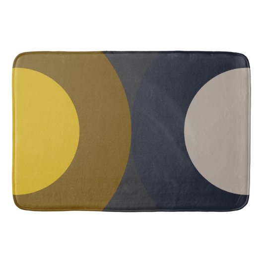 Mid-Century Modern Bronze Mustard Thunder Badmat (Voorkant)