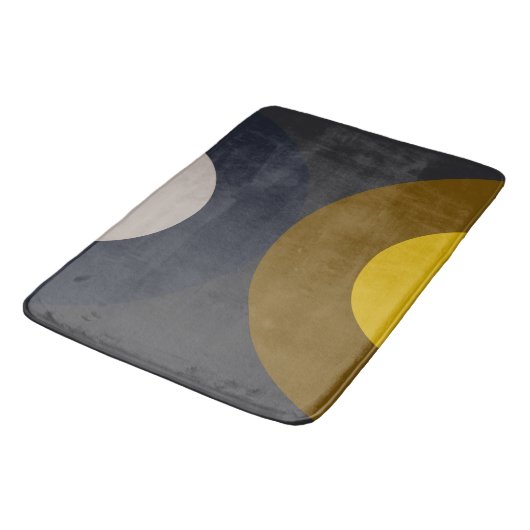 Mid-Century Modern Bronze Mustard Thunder Badmat (Gekanteld)