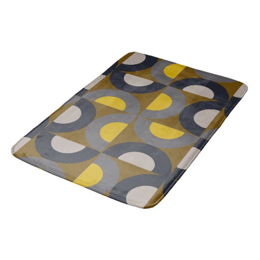 Mid-Century Modern Bronze Mustard Thunder Badmat (Gekanteld)
