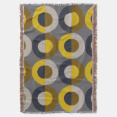 Mid-Century Modern Bronze Mustard Thunder Deken (Voorkant Verticaal)