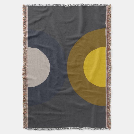 Mid-Century Modern Bronze Mustard Thunder Deken (Voorkant Verticaal)