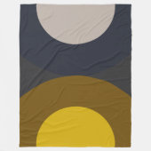 Mid-Century Modern Bronze Mustard Thunder Fleece Deken (Voorkant)