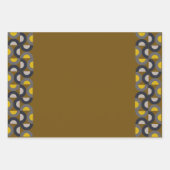 Mid-Century Modern Bronze Mustard Thunder Inpakpapier Vel (Voorkant 2)