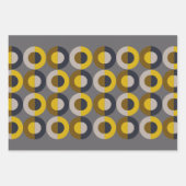 Mid-Century Modern Bronze Mustard Thunder Inpakpapier Vel (Voorkant)