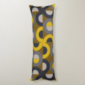 Mid-Century Modern Bronze Mustard Thunder Lichaamskussen (Achterkant (Verticaal))