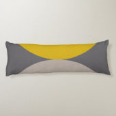 Mid-Century Modern Bronze Mustard Thunder Lichaamskussen (Achterkant)