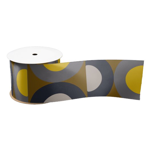 Mid-Century Modern Bronze Mustard Thunder Satijnen Lint (Spoel)