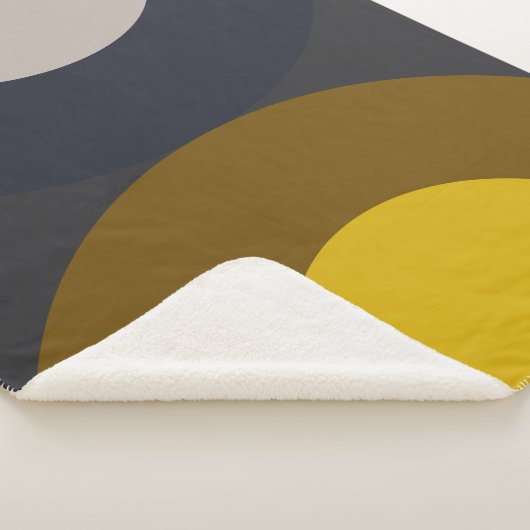 Mid-Century Modern Bronze Mustard Thunder Sherpa Deken (3/4)