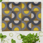 Mid-Century Modern Bronze Mustard Thunder Theedoek (Gevouwen)
