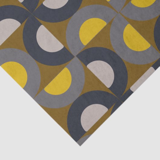 Mid-Century Modern Bronze Mustard Thunder Tissuepapier (Detail)