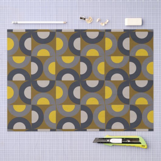 Mid-Century Modern Bronze Mustard Thunder Tissuepapier (Craft)