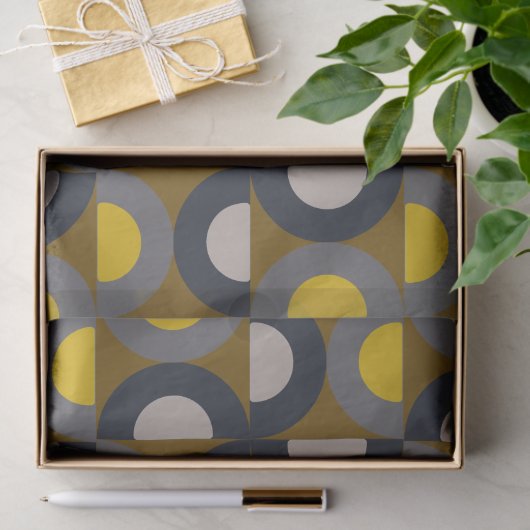 Mid-Century Modern Bronze Mustard Thunder Tissuepapier (Geschenk)