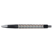 Mid-Century Modern Brown & Blauwgroen Pattern Pen (Voorkant)