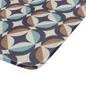 Mid-Century Modern Brown & Blauwgroen Pattern Snijplank (Hoek)