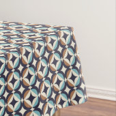 Mid-Century Modern Brown & Blauwgroen Pattern Tafelkleed (Voorbeeld)