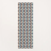 Mid-Century Modern Brown & Blauwgroen Pattern Yogamat (Voorkant)