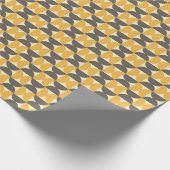 Mid-Century Modern Brown & Gold Pattern Cadeaupapier (Hoek)