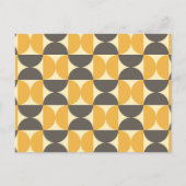 Mid-Century Modern Brown & Gold Pattern Feestdagenkaart (Voorkant)
