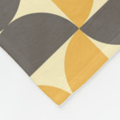 Mid-Century Modern Brown & Gold Pattern Fleece Deken (Hoek)