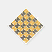 Mid-Century Modern Brown & Gold Pattern Servet (Hoek)