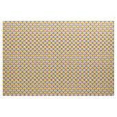 Mid-Century Modern Brown & Gold Pattern Stof (Yard (91,4 cm))