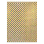 Mid-Century Modern Brown & Gold Pattern Tafelkleed (Voorkant)
