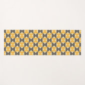 Mid-Century Modern Brown & Gold Pattern Yogamat (Voorkant (horizontaal))