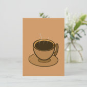 Mid Century Modern Bruin Gezellige Koffie Cup (Staand voorkant)